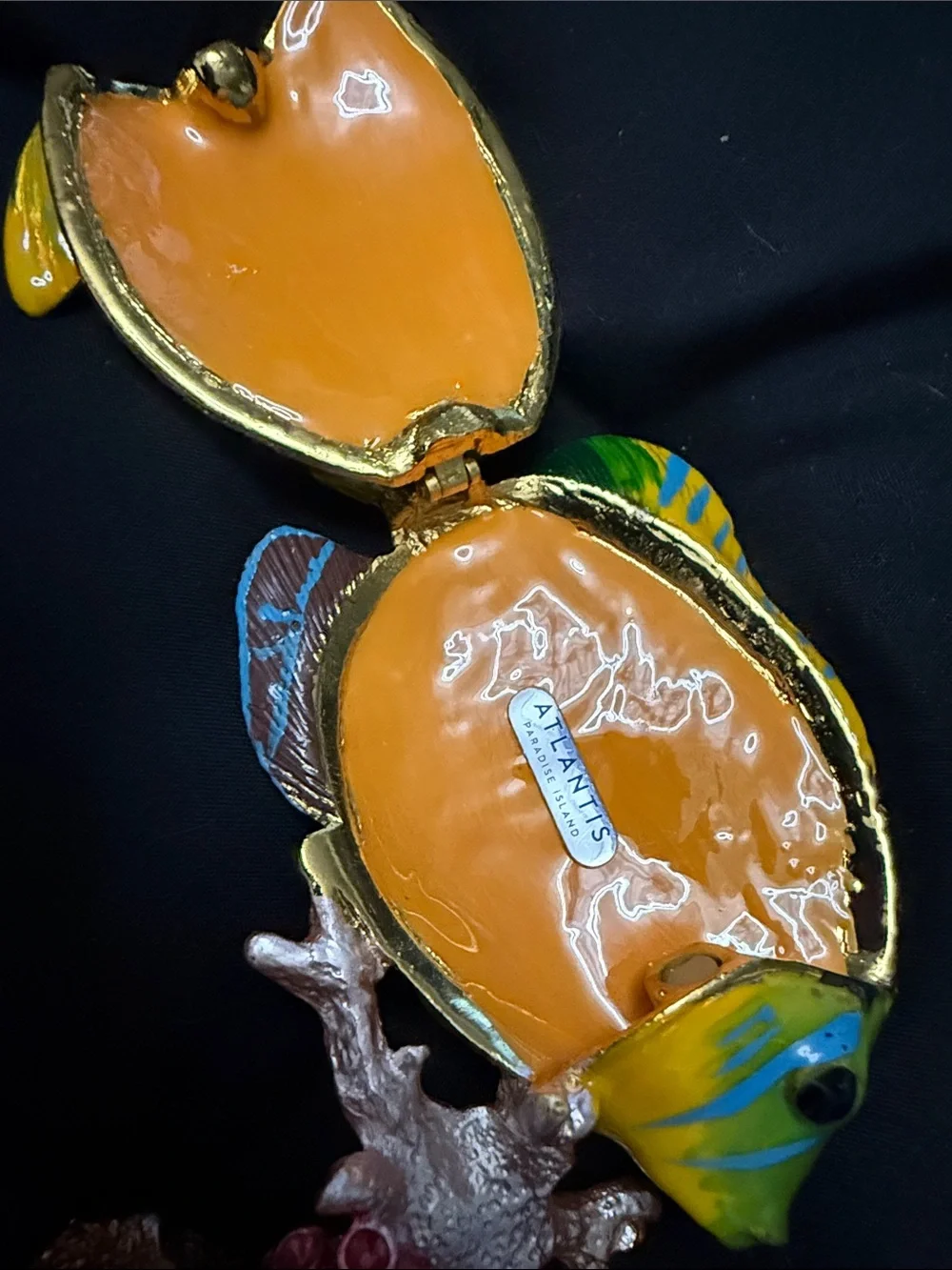 Tropical‎ Fish Figurine trinket box